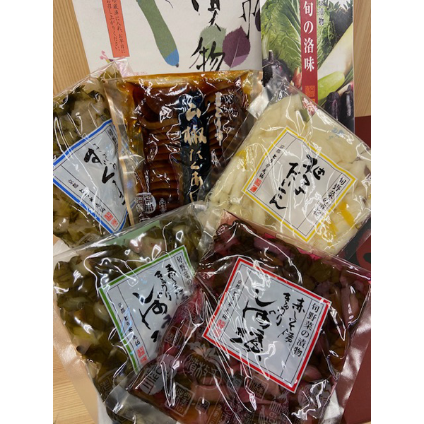 とり市　名代京つけもの詰合せ　5点化粧箱入