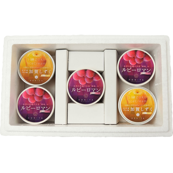 堀他　ルビーロマンアイス＆加賀しずくアイス