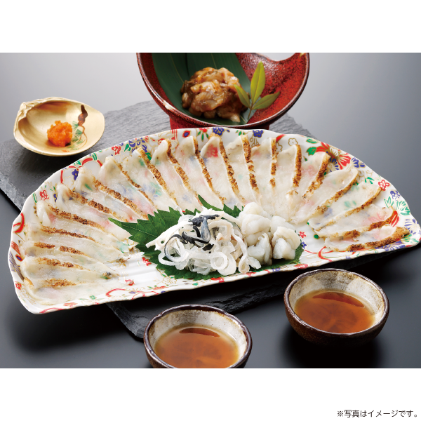 ふく太郎本部 まふく炙り刺身・とらふく漬け