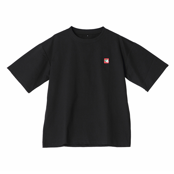レディス　平和堂ワンポイントプリント半袖Tシャツ　黒