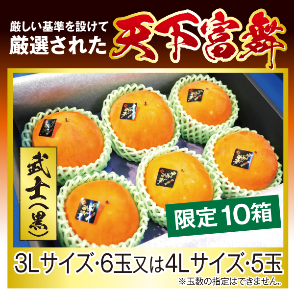 天下富舞　【武士(黒)】　３Ｌサイズ・６玉又４Ｌサイズ・５玉