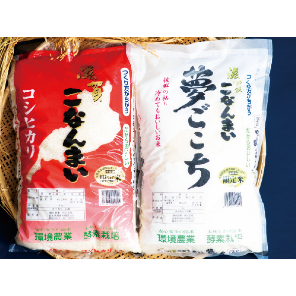 園田商事　滋賀こなんまいコシヒカリ・夢ごこち5kgセット　5kg×2