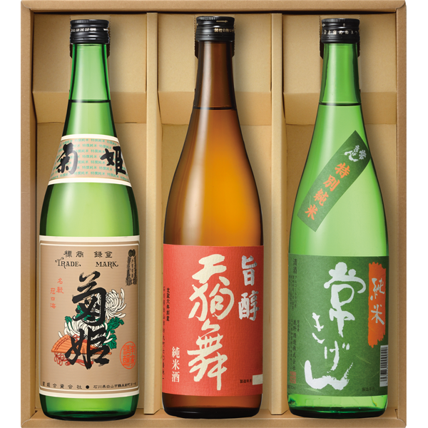 石川の純米酒詰合せ　720ml×3