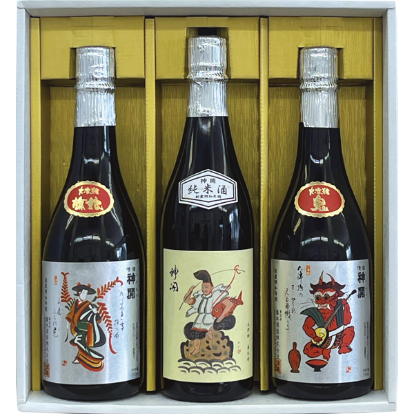 藤本酒造　神開　大津絵詰め合わせ　EBI-4