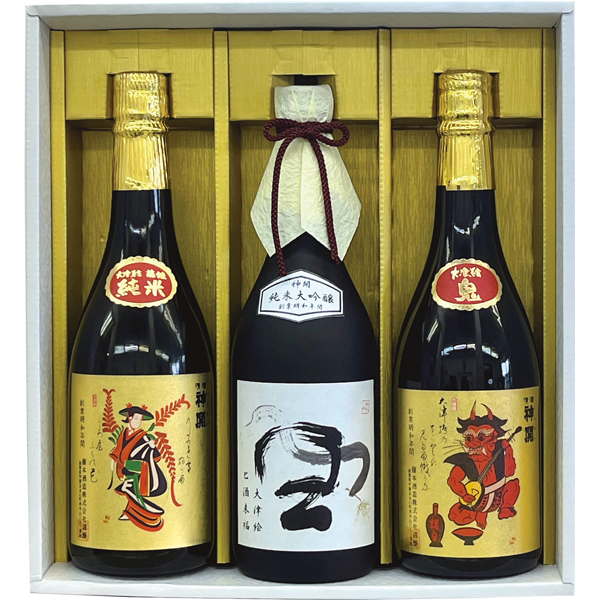 藤本酒造　神開　大津絵詰め合わせ　EM-1