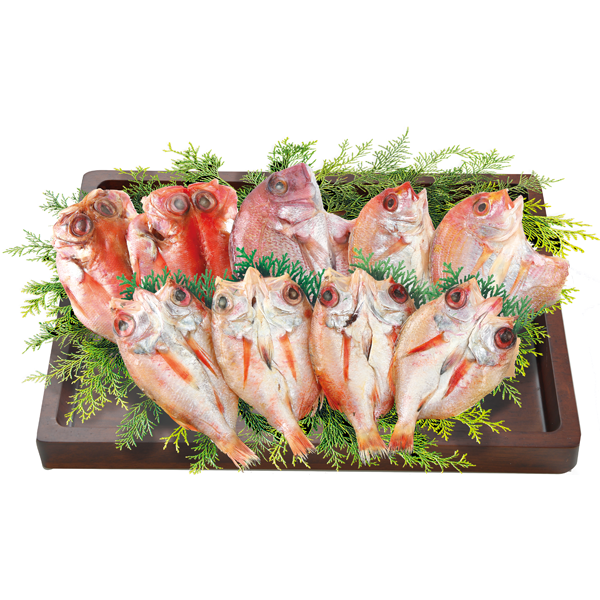 西脇水産　のどぐろ開と干物詰合せ　4種9枚
