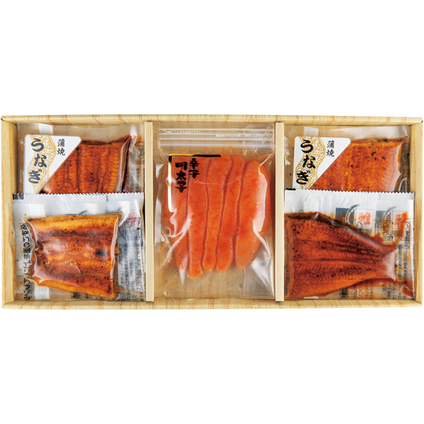 美飾遊膳　うなぎ蒲焼・無着色辛子明太子詰合せ　UM-50