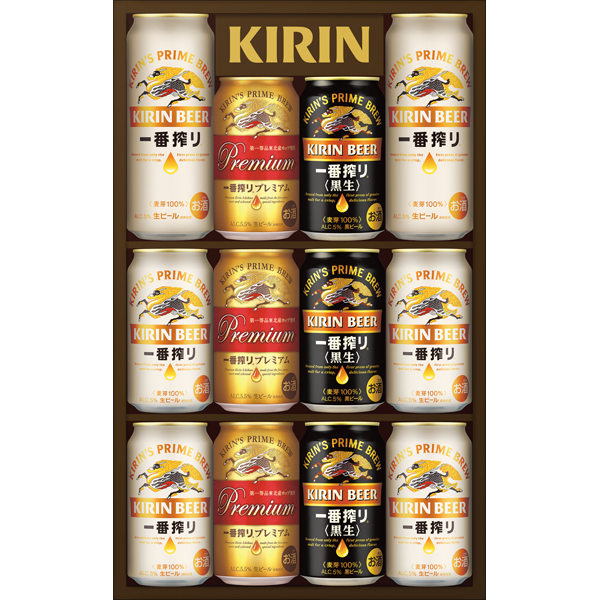 キリン　一番搾り3種飲みくらべセット　プレミアム・黒ビール入り　K-IPF3