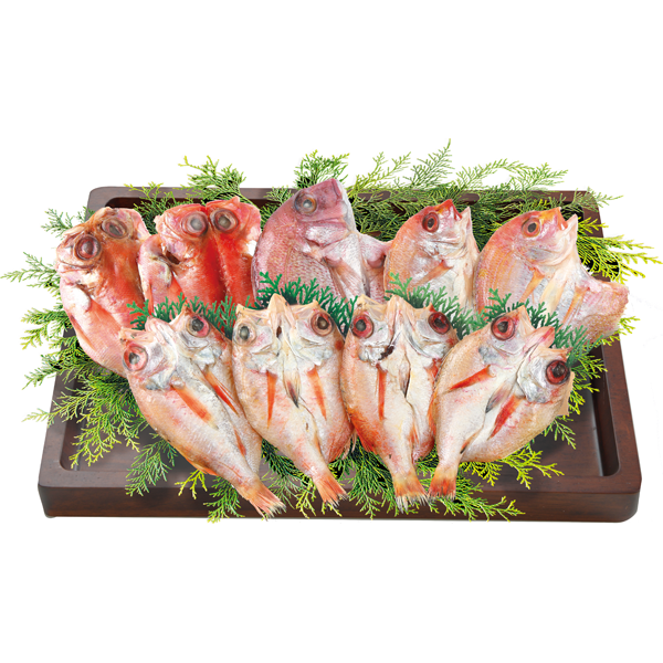 西脇水産　のどぐろ開と干物詰合せ　4種9枚