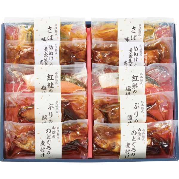 ダイマツ　氷温熟成 お魚惣菜詰合せ（華）5種10切　NYG-10