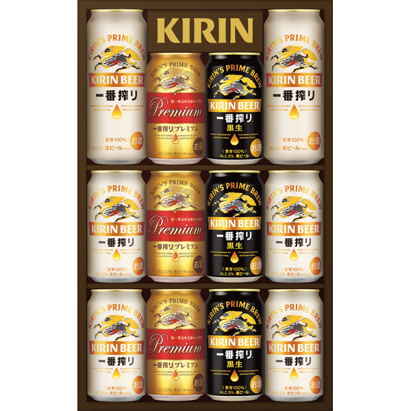 キリン　一番搾り3種飲みくらべセット プレミアム・黒ビール入り　K-IPF3