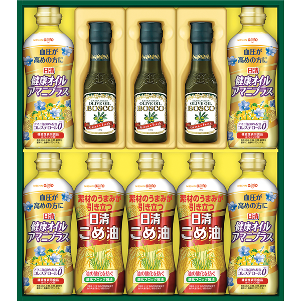 日清オイリオ　ボスコオリーブオイル&バラエティオイルギフト　BM-50A