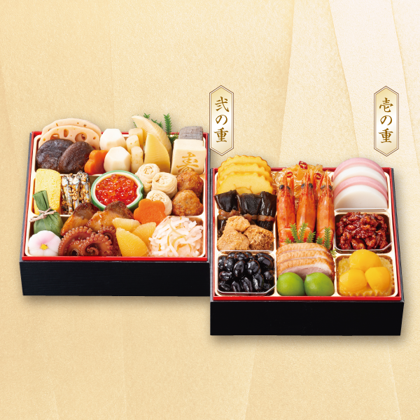 カネハツ食品　和風おせち『初梅』（二段重）(配達)