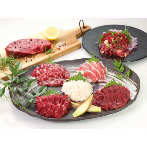 九州食肉産業　国産熊本馬刺し スライス馬刺し&馬シャトーブリアンステーキセット