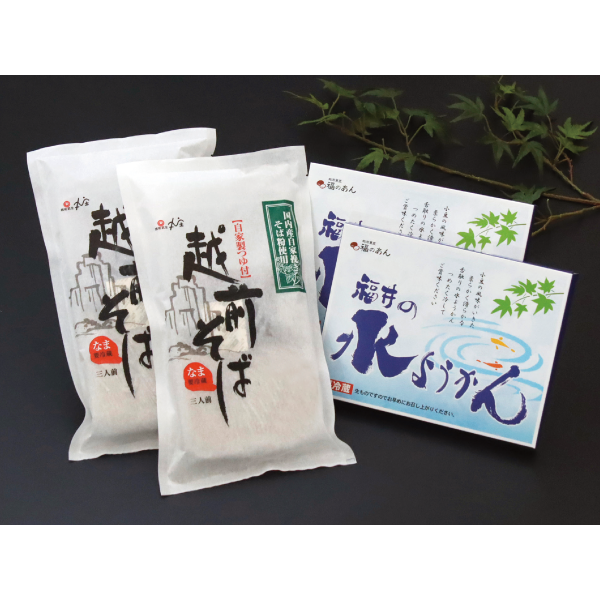 武生製麺　越前そばと水ようかんセット　6食