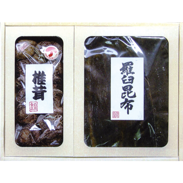 坪川昆布　羅臼昆布国産椎茸詰め合わせギフト　モ-35