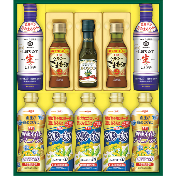 日清オイリオ　日清ヘルシーオイル&キッコーマン生しょうゆギフト　NK-55