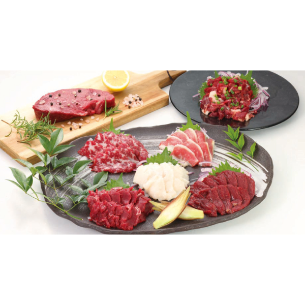 九州食肉産業 国産熊本馬刺し スライス馬刺し&馬シャトーブリアンステーキセット