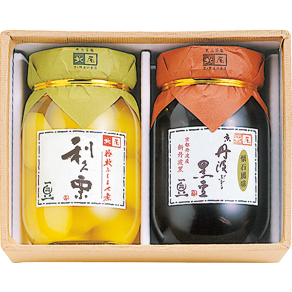 北尾 京丹波ぶどう黒豆・利休栗詰合せ ろ-12
