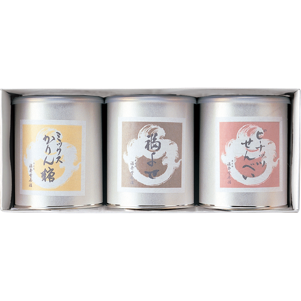福壽堂秀信 丸缶せんべい3缶入り