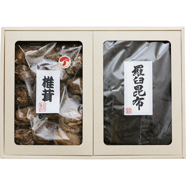 坪川昆布 羅臼昆布国産椎茸詰め合わせギフト モ-55