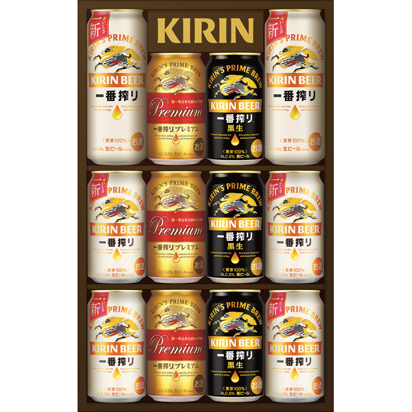 キリン 一番搾り3種飲みくらべセット プレミアム・黒ビール入り K-IPF3