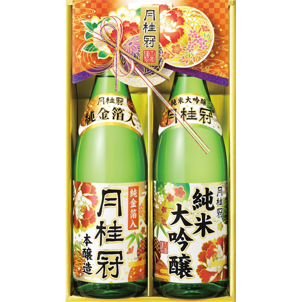 月桂冠 純米大吟醸・本醸造純金箔入セット JDK-G
