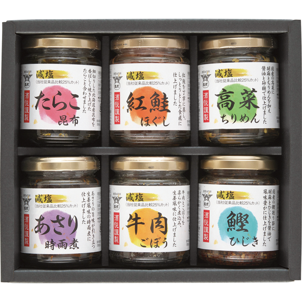 酒悦 減塩佃煮・惣菜詰合せ瓶詰 BG-35
