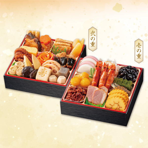 カネハツ食品　和風おせち『初梅』（二段重）(配達)