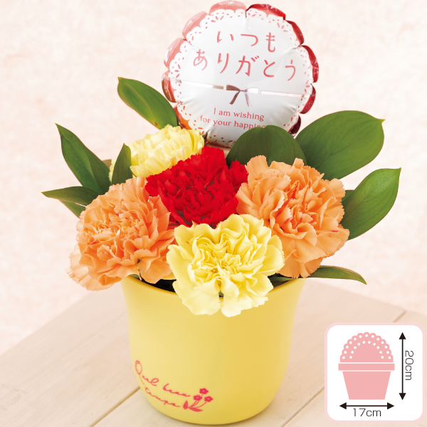 母の日アレンジポット（バルーンピック）