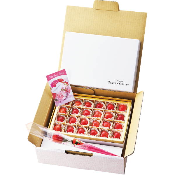 〔フルーツ〕山形県産ハウスさくらんぼ（佐藤錦） チョコ箱